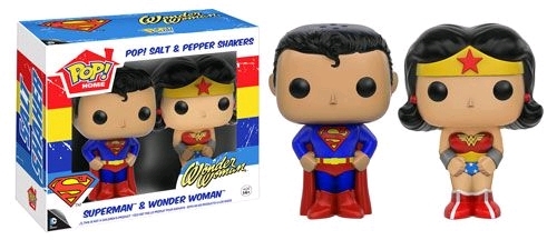 Superman - Superman & Wonder Woman Pop! Salt & Pepper Shakers image