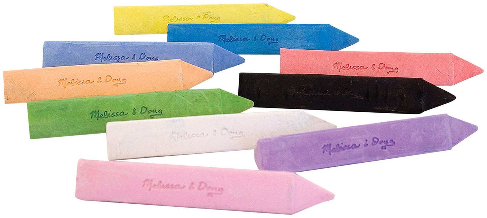 Melissa & Doug: 10 Jumbo Triangular Chalk Sticks image
