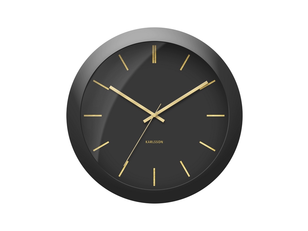 Karlsson Wall Clock Globe (Black) at Mighty Ape Australia