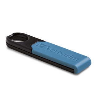 Verbatim Store 'n' Go MicroPlus USB Drive - Carribean Blue (8GB) image