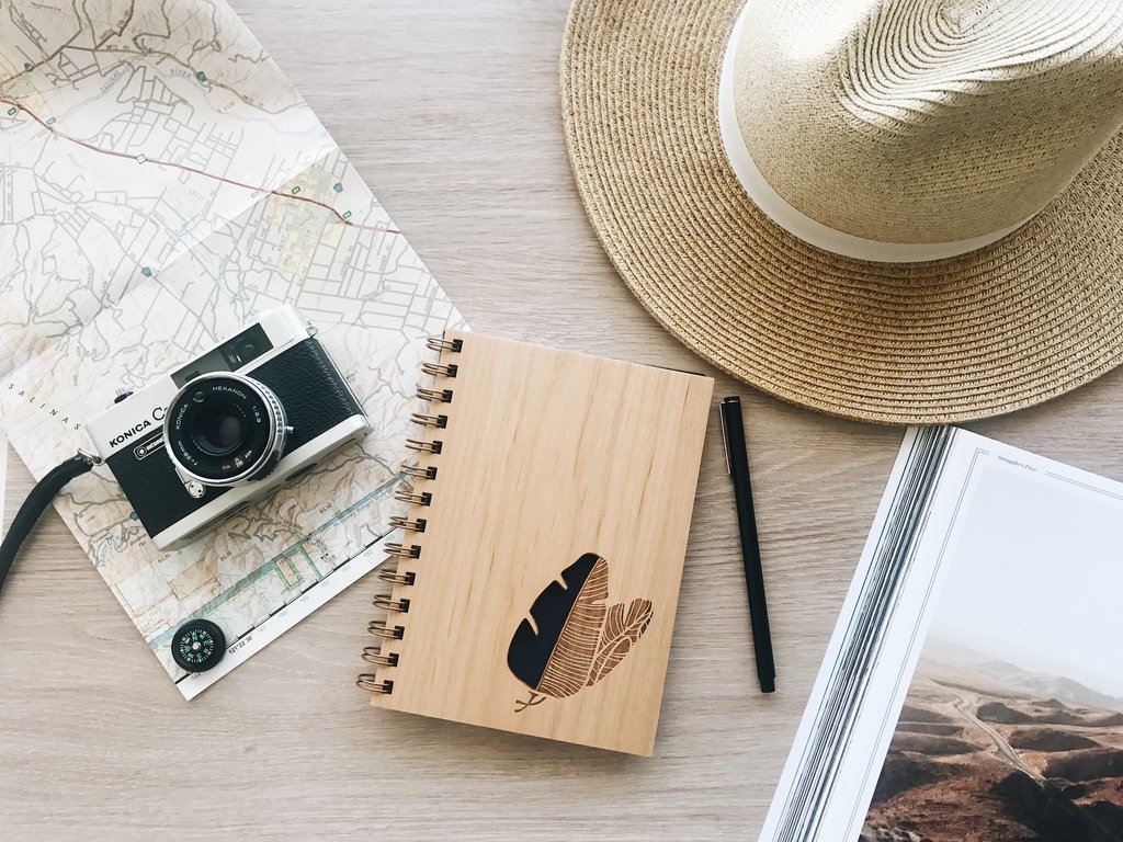 Cardtorial Wooden Journal - Banana Leaves image