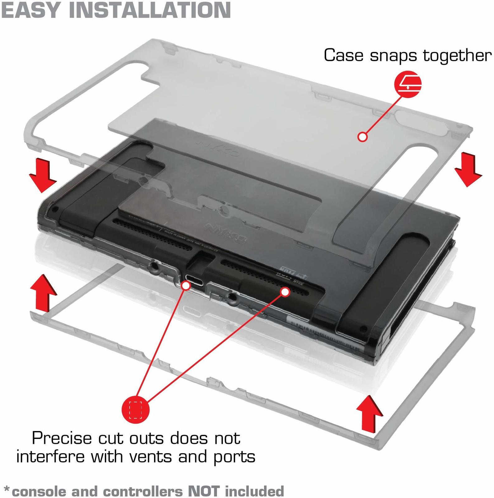 Nyko Switch Thin Case (Smoke) on Switch