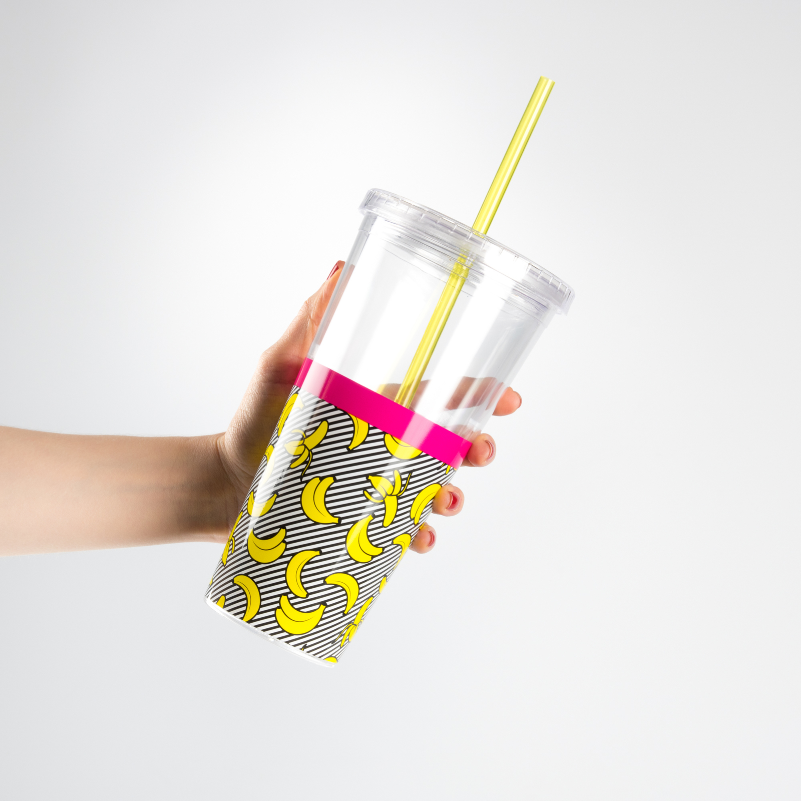 Mustard: Straw Cup Double Wall Tumbler - Banana image