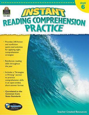 Instant Reading Comprehension Practice Grade 6 by Ruth Foster image
