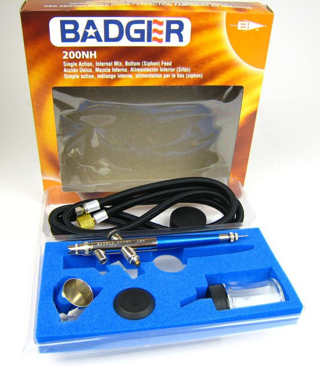 Badger AirBrush Co 200NH Airbrush Set with Hose Jars 200BWH at
