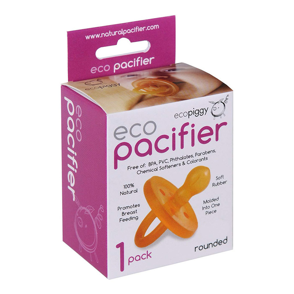 ecoPacifier: Natural Rubber Dummy - Rounded (0-6 mths) image