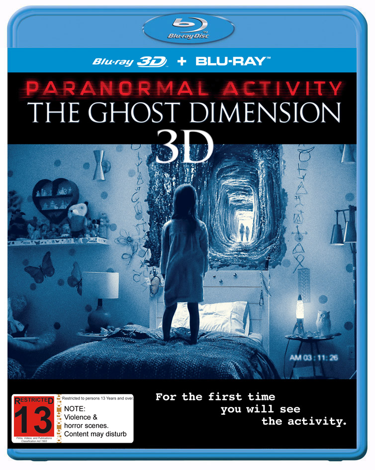 Paranormal Activity: The Ghost Dimension on Blu-ray, 3D Blu-ray image