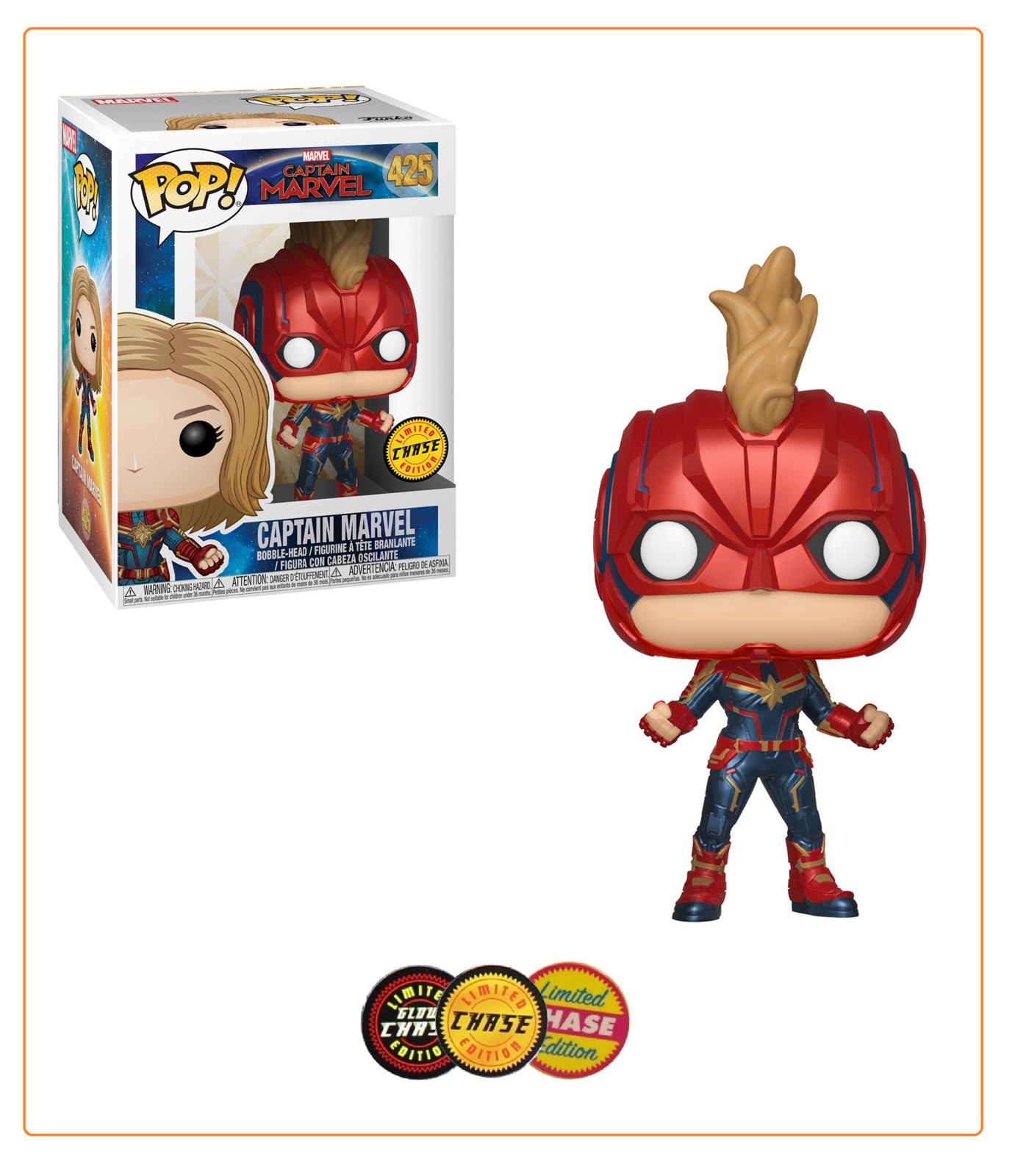 Captain Marvel - Pop! Vinyl Figure (with a chance for a Chase version!) image