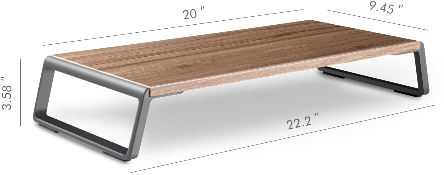 Gorilla Arms Monitor Stand Hickory Brown image