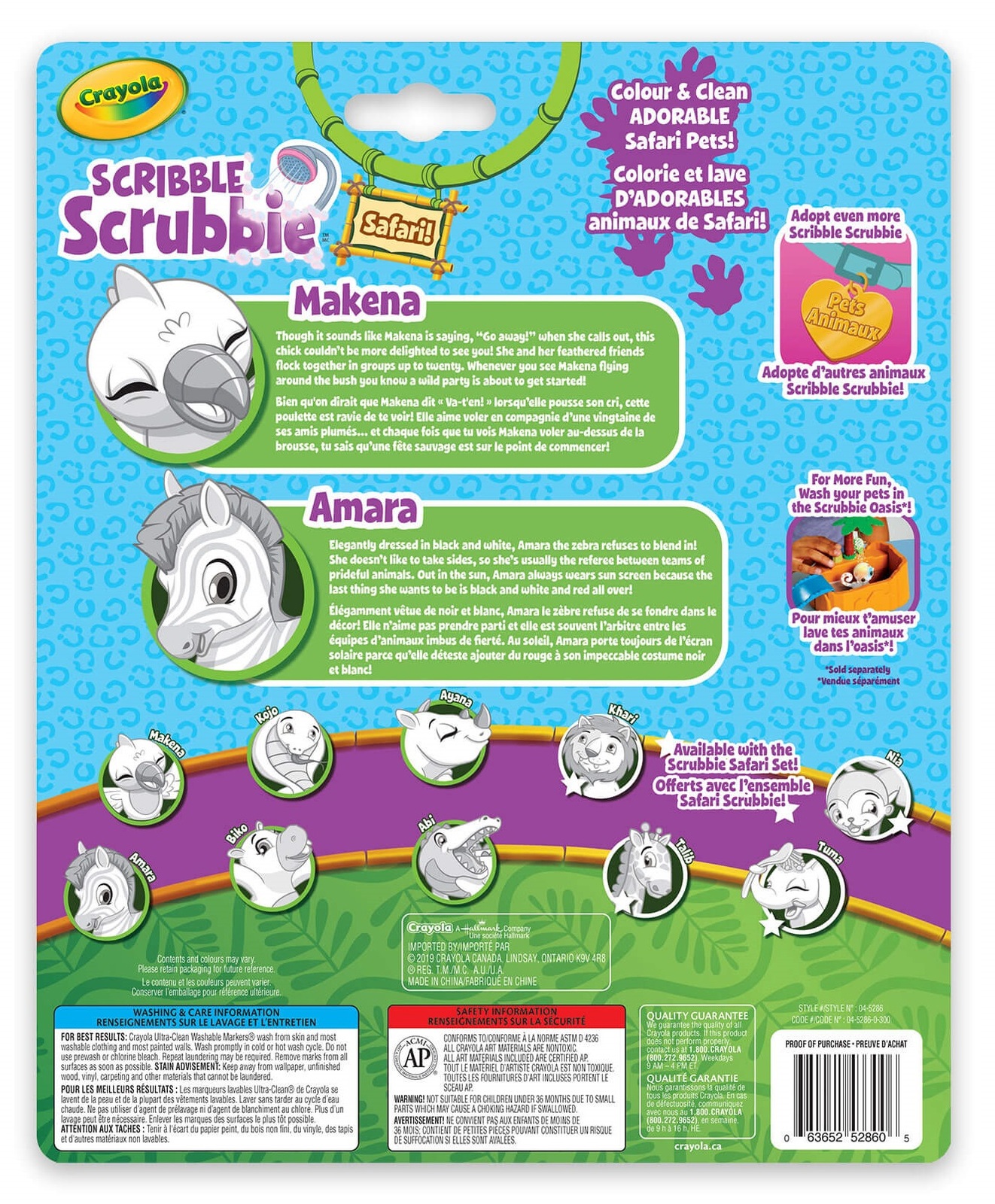 Crayola: Scribble Scrubbies - Safari Pet Pack (Toucan & Zebra)