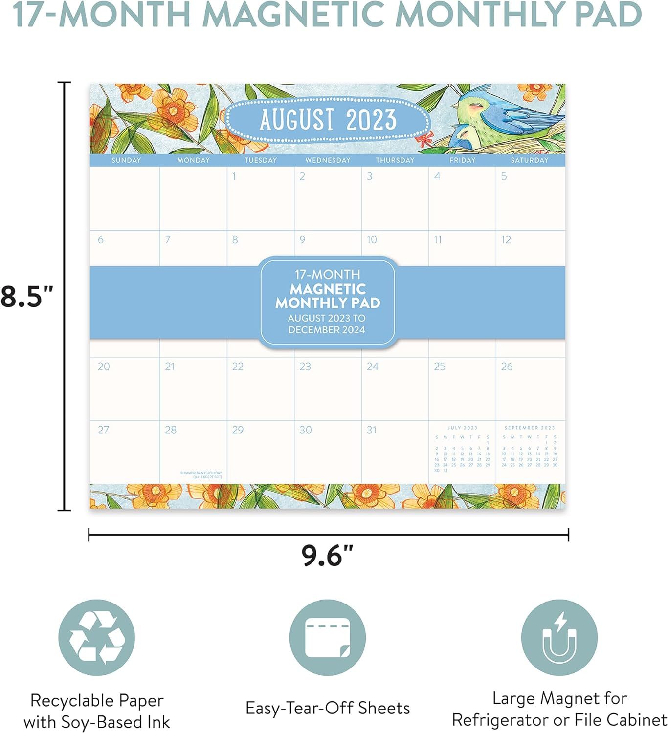 Buy orange circle studio magnetic monthly pad 2024 where love grows