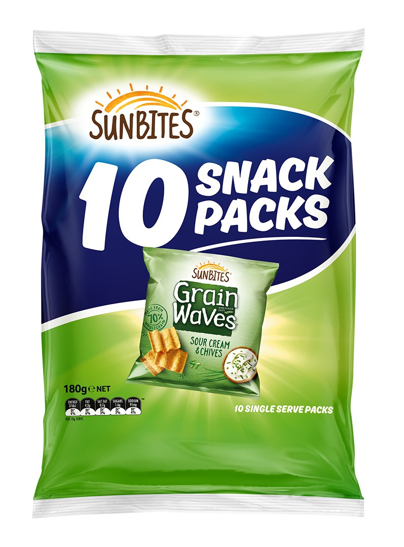 Sunbites Grain Waves - Sour Cream & Chives (10 pack) image