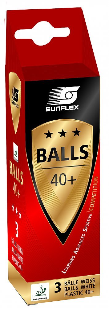 Sunflex Table Tennis Balls 3 Star ITTF approved image