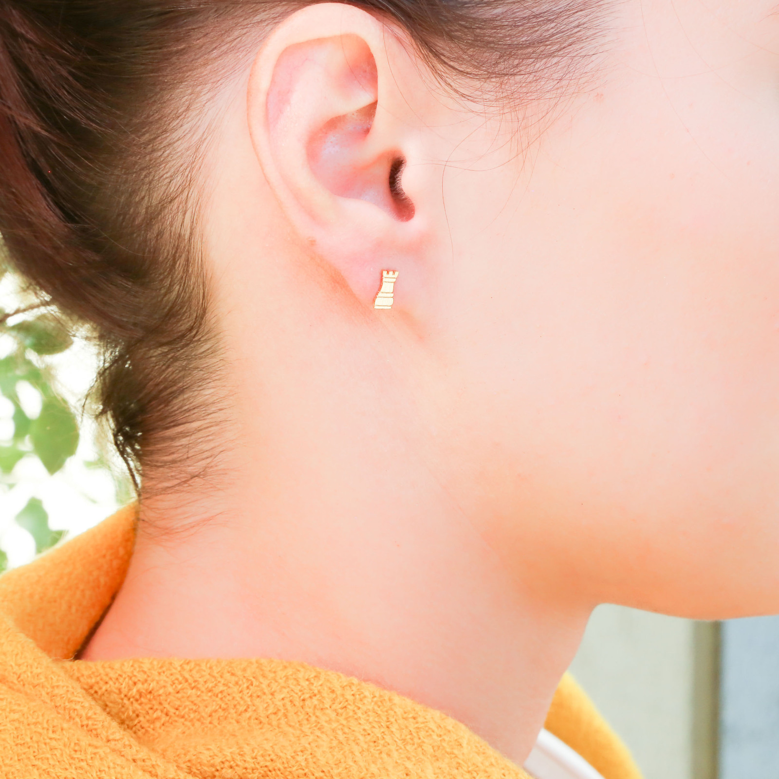 Funky Play Earrings Gold Checkmate Women's at Mighty Ape NZ