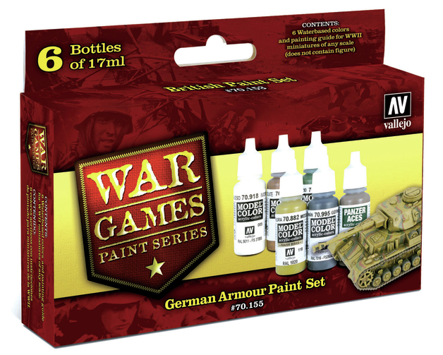 Vallejo Wargames German Armour Paint Set at Mighty Ape NZ