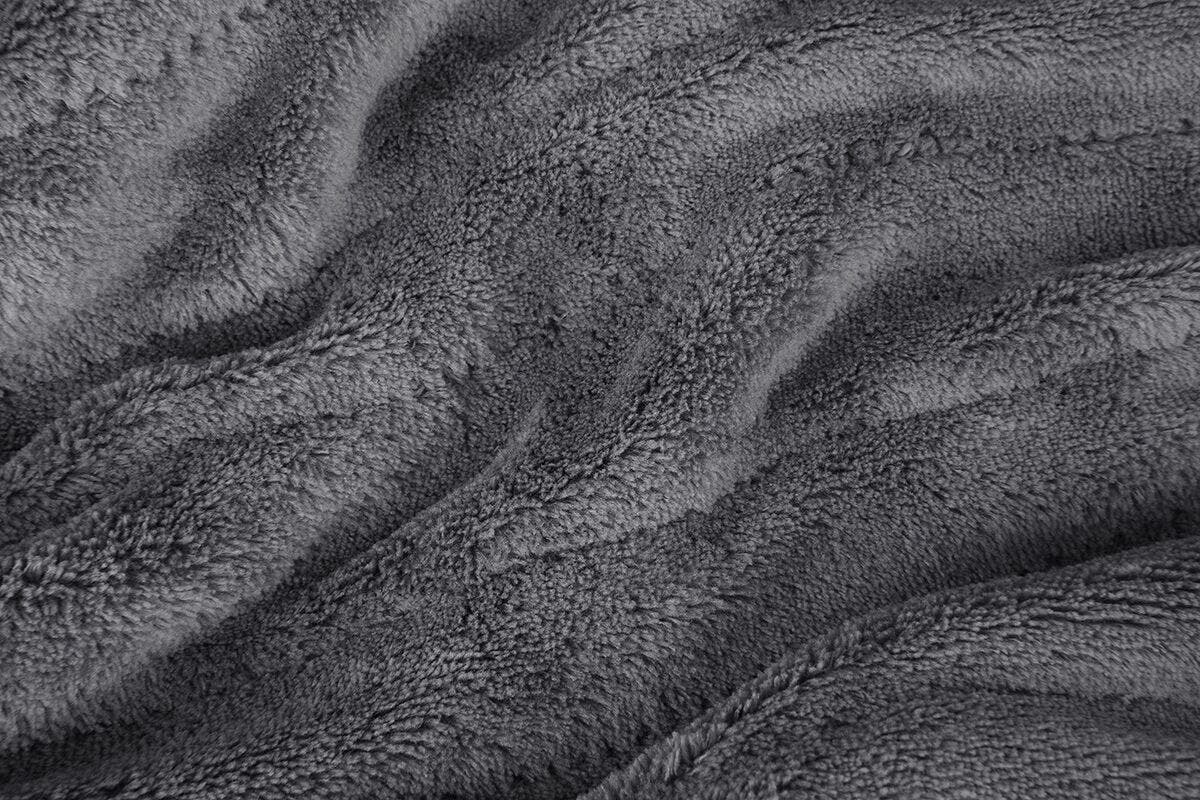 Ovela Washable Plush Electric Heated Throw Blanket (160cm x 130cm, Grey