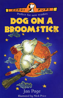 DOG ON A BROOMSTICK image