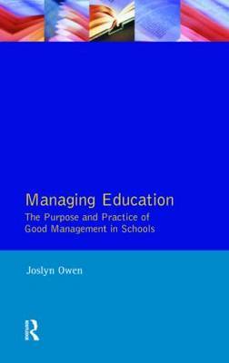 Managing Education by Joslyn Owen image