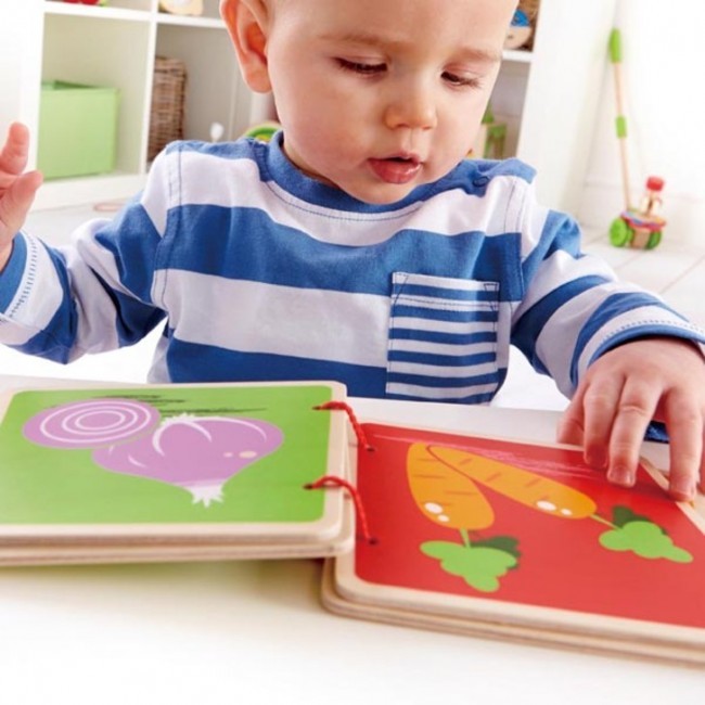 Hape: Vegetables Wooden Baby Book