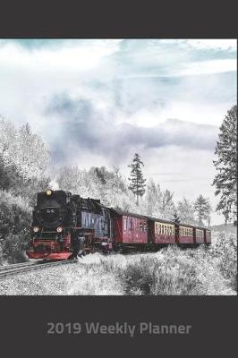 Plan on It 2019 Weekly Calendar Planner - Choo Choo Locomotive Train in the Winter by Nine Forty Publishing image