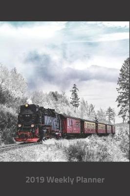 Plan on It 2019 Weekly Calendar Planner - Choo Choo Locomotive Train in the Winter image