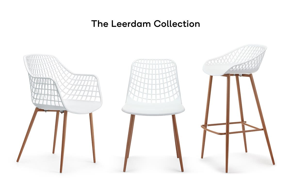 Buy Ovela Leerdam Dining Chairs White (Set of 2) at Mighty Ape NZ