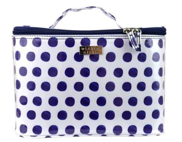 Navy Spots Large Beauty Cosmetic Bag At Mighty Ape Nz Navy Spots Large Beauty Cosmetic Bag