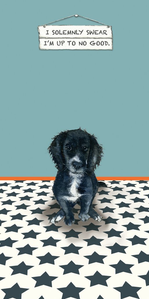 Little Dog Laughed: Solemnly - Greeting Card image