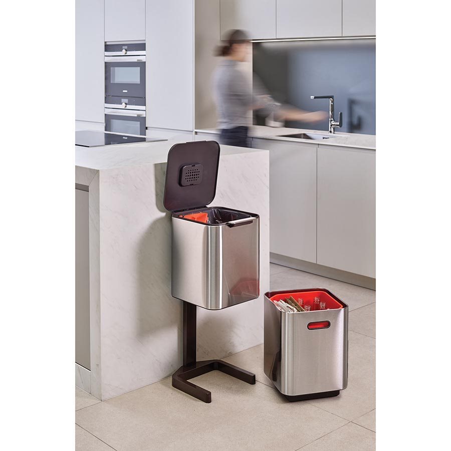 Joseph Joseph Totem Compact Rubbish/Recycling Bin Stainless Steel