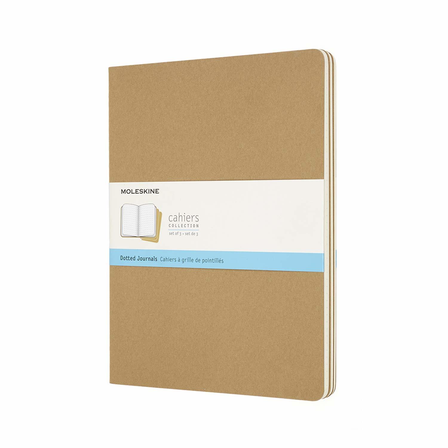 Buy Moleskine XL Cahier Dotted Journal Kraft Brown (Set of 3) at