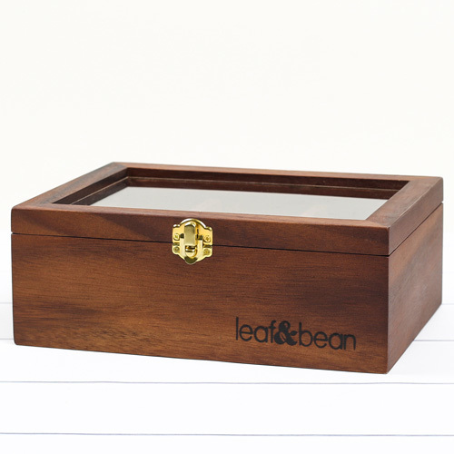 Leaf & Bean: Acacia Wood Tea Box (25x18.5x9cm) image