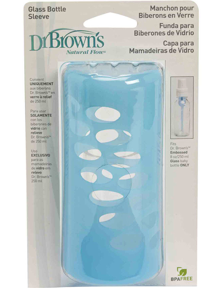 Dr Brown's Protective Sleeve for 240ml Glass Bottle - Single (Blue) image