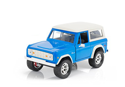 Jada: 1/24 1973 Ford Bronco Diecast Model (Blue/White)