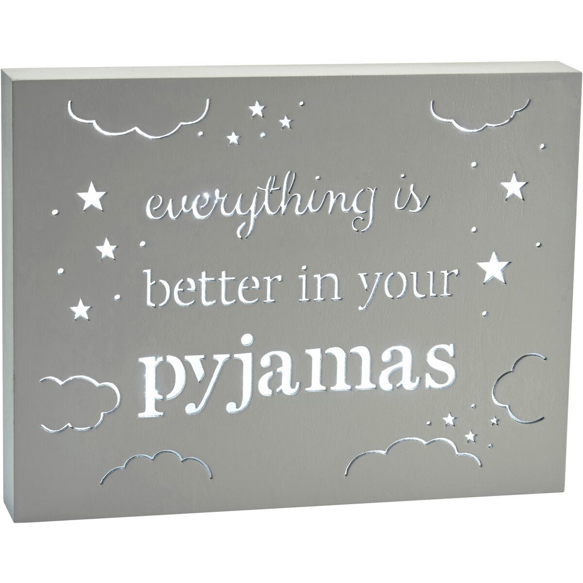 Light Up Plaque - Everything is Better in Your Pajamas image