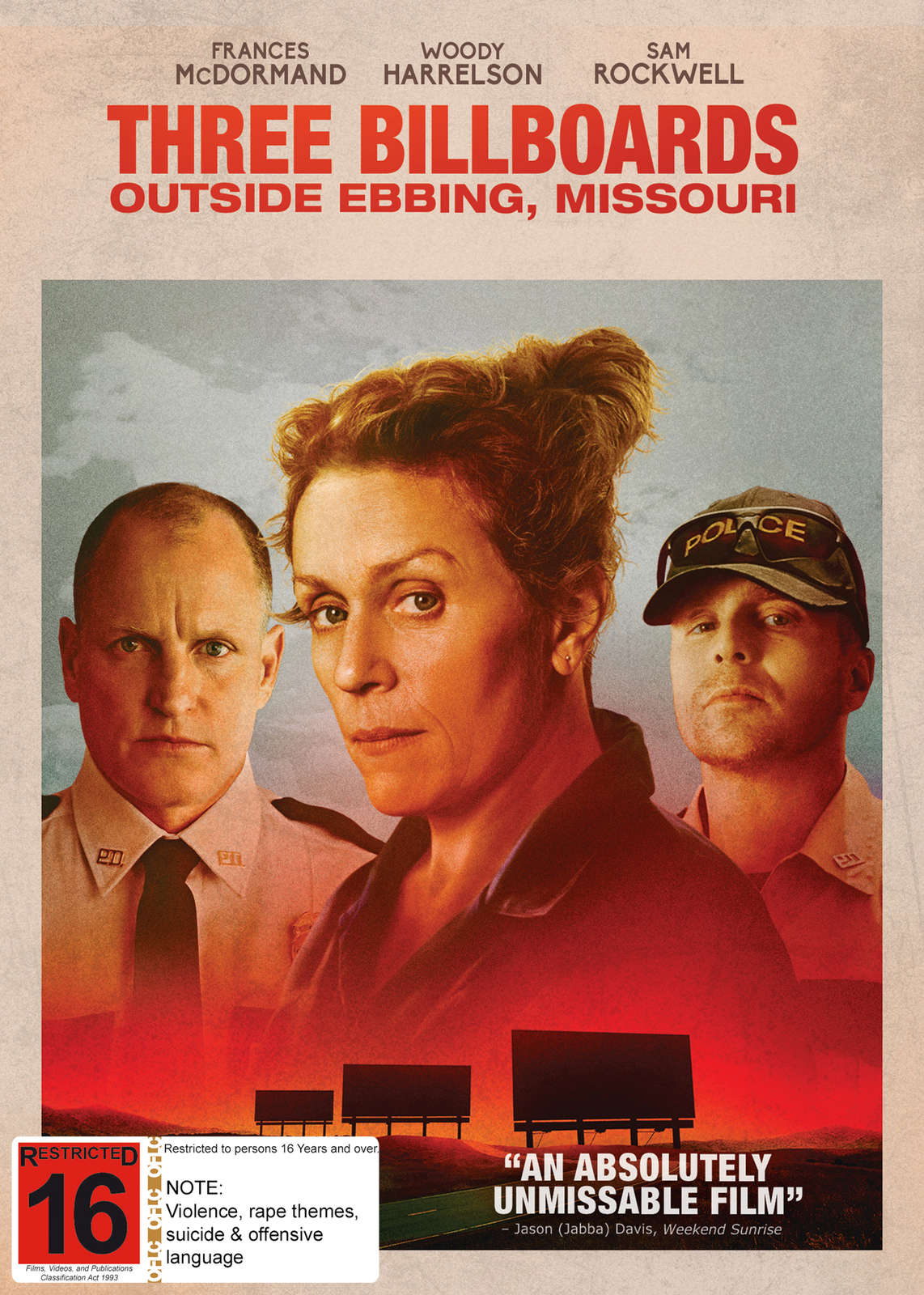 Three Billboards Outside Ebbing, Missouri on DVD image