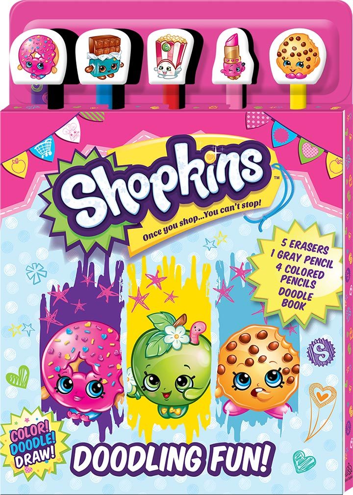 Shopkins: Pencil & Eraser - 5-Piece Set