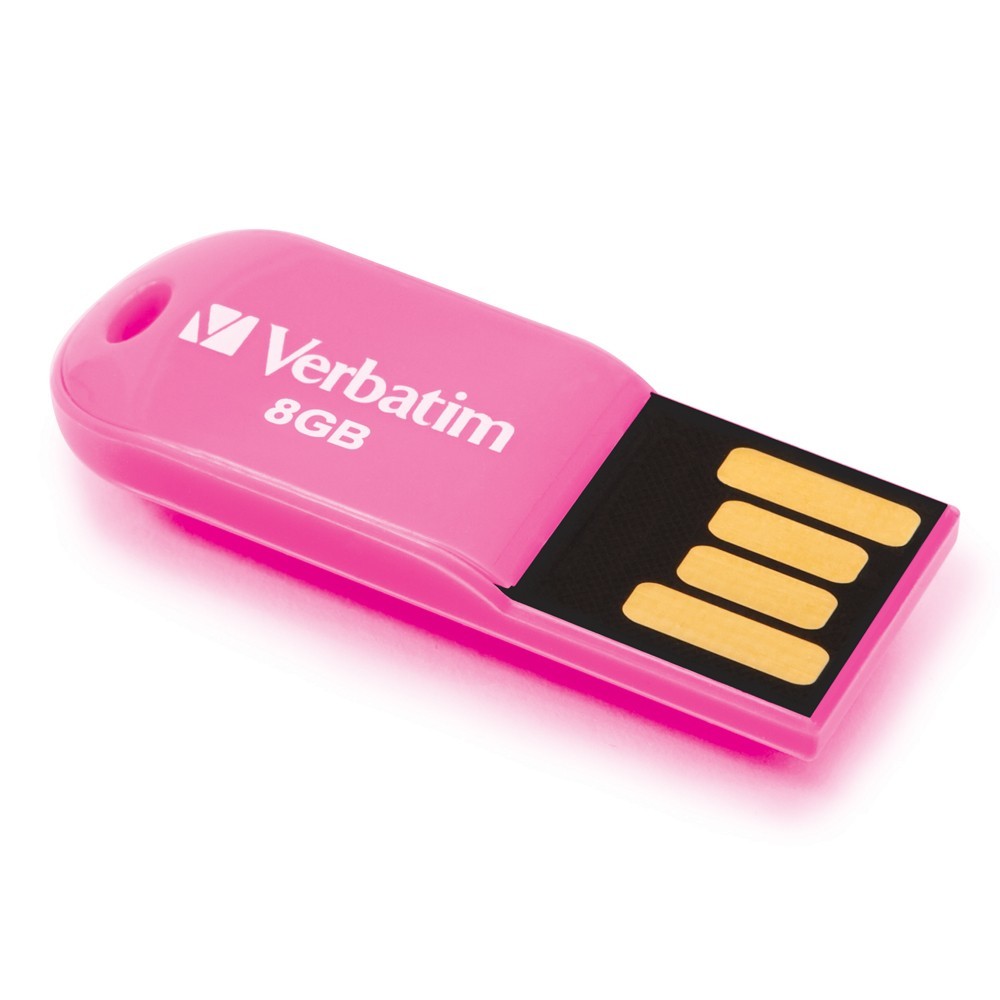 Verbatim Store'n'Go Micro USB Drive - 8GB (Hot Pink) image