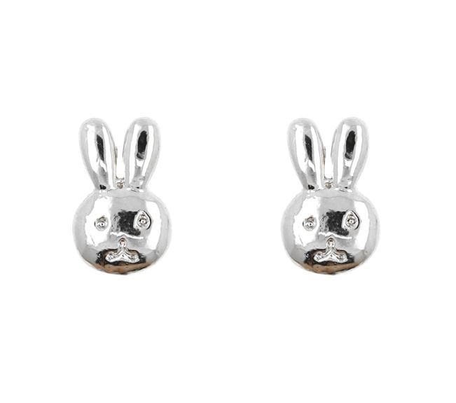 Short Story: Bunny Bubble Earring - Silver image