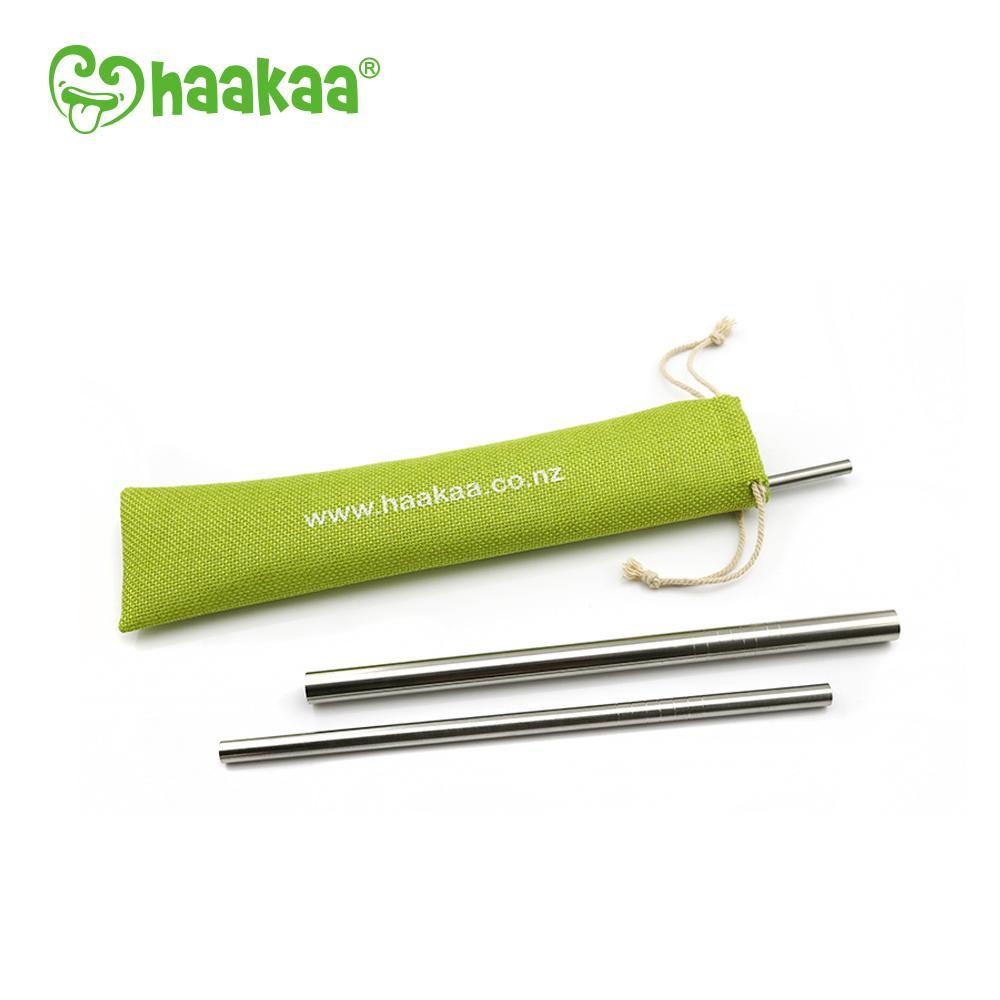 Haakaa: Stainless Steel Straw - Straight w/ Ridges 6mm (3 Pack) image