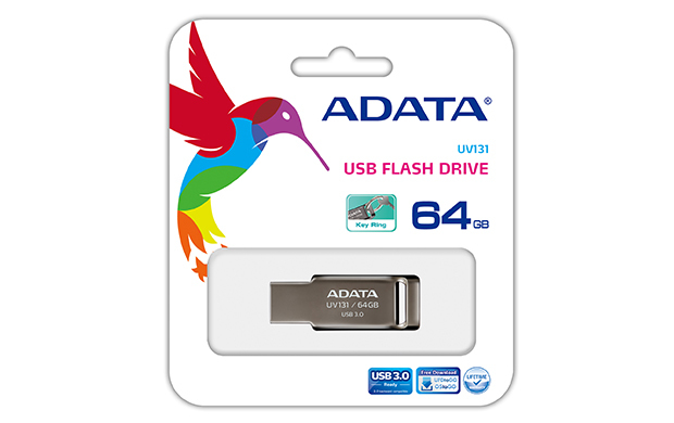 64GB ADATA UV131 Classic USB 3.0 Flash Drive (Chromium Grey) image