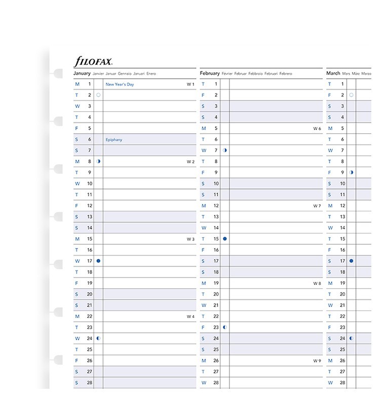 Filofax: A5 Notebook 2019 Year Planner Refill