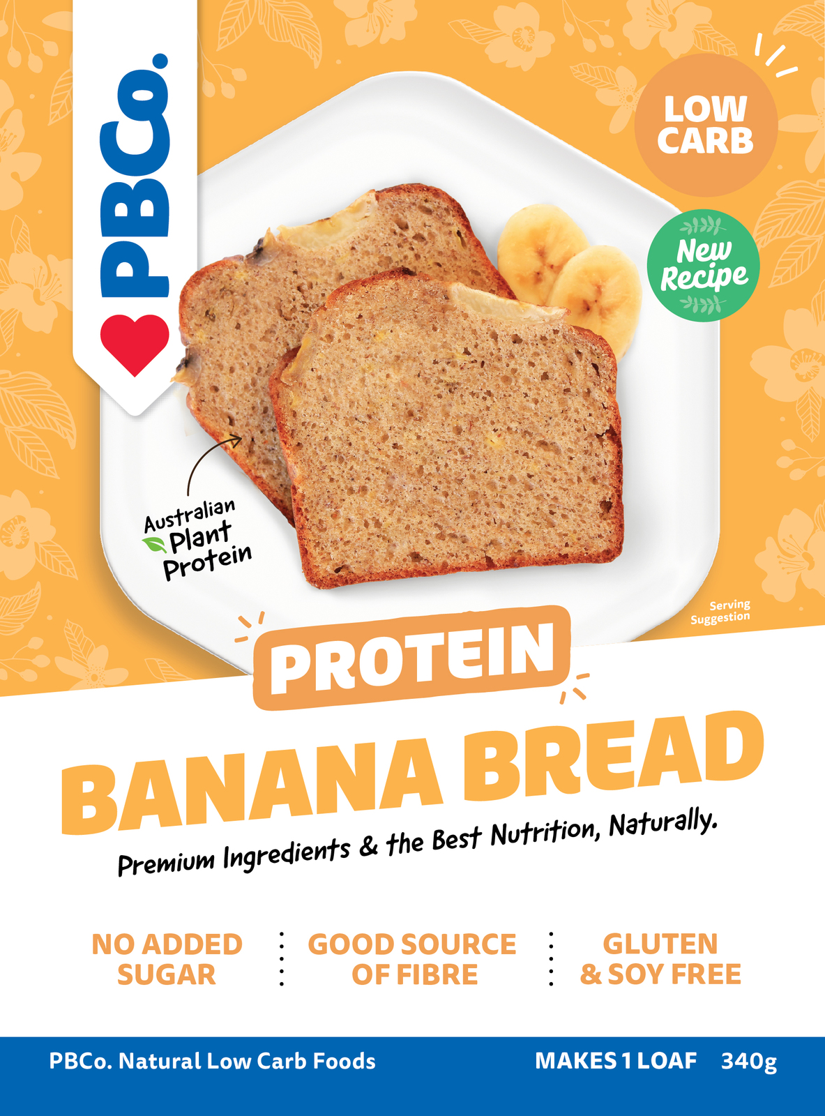 PBCo. Plant Based Protein Banana Bread (340g) image