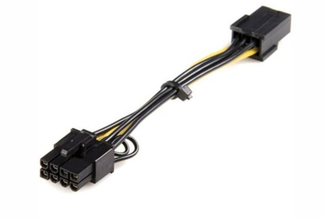 STARTECH 6 pin to 8 pin PCIEX68ADAP PCIe Power Adapter Cable image