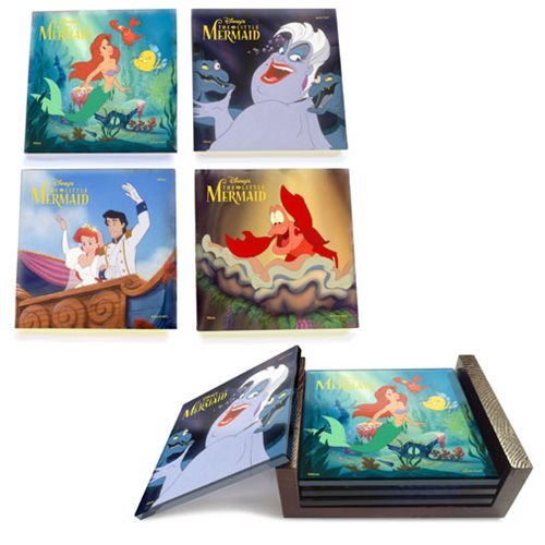 The Little Mermaid: StarFire Prints Glass Coaster Set