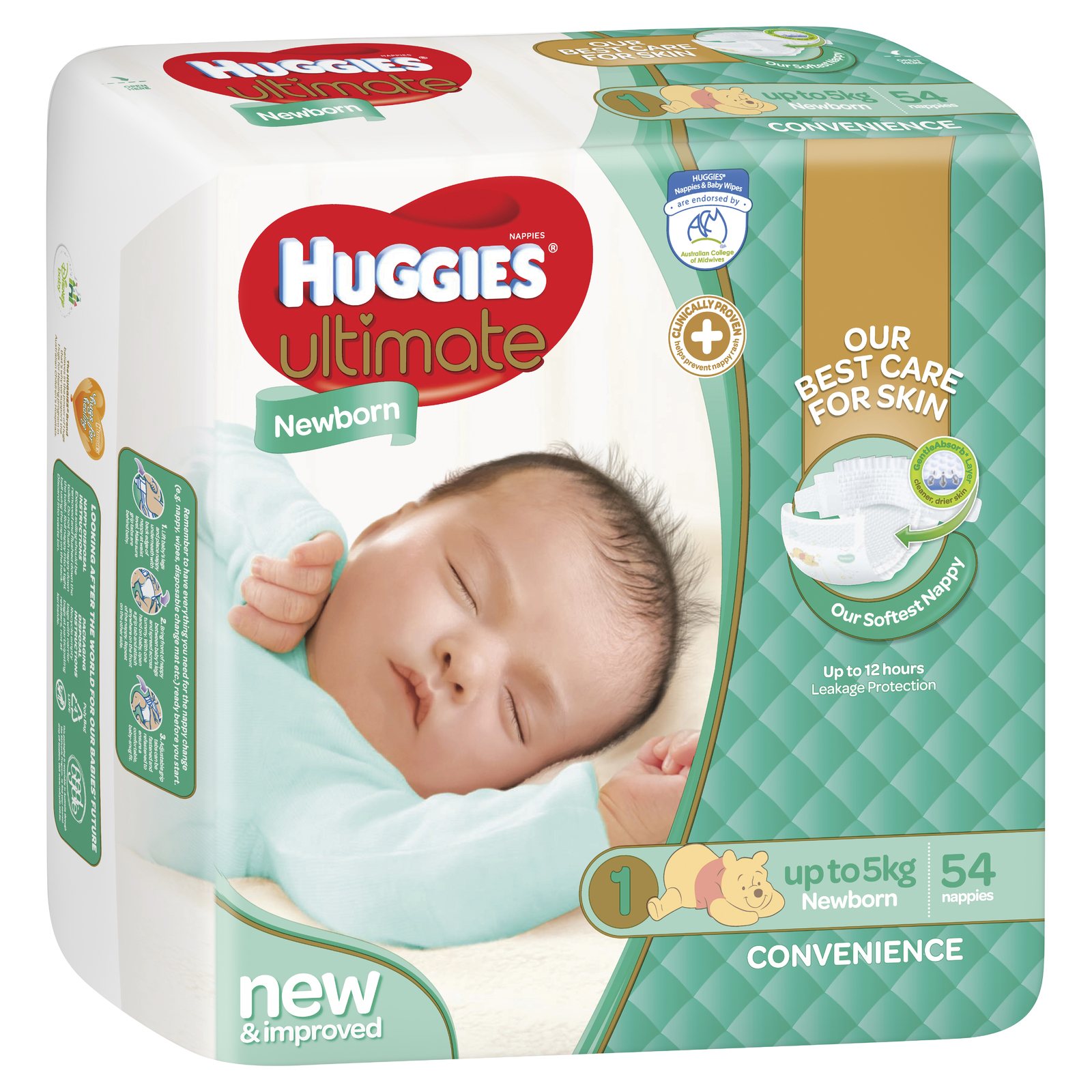Huggies Ultimate Nappies Bulk - Newborn - Up to 5kg (54) image