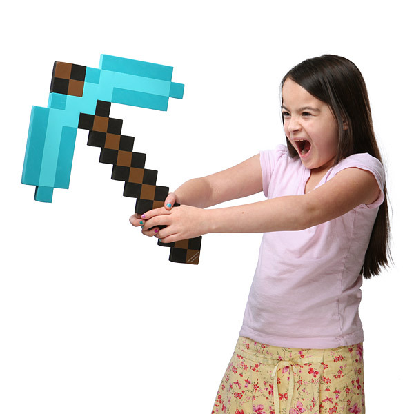 Minecraft Foam Pickaxe - Diamond Version