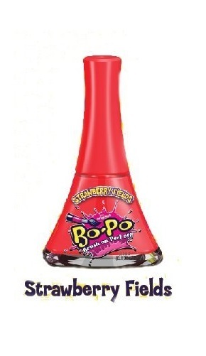 Bo-Po Scented Peel Off Nail Colour (Strawberry Fields/Red)