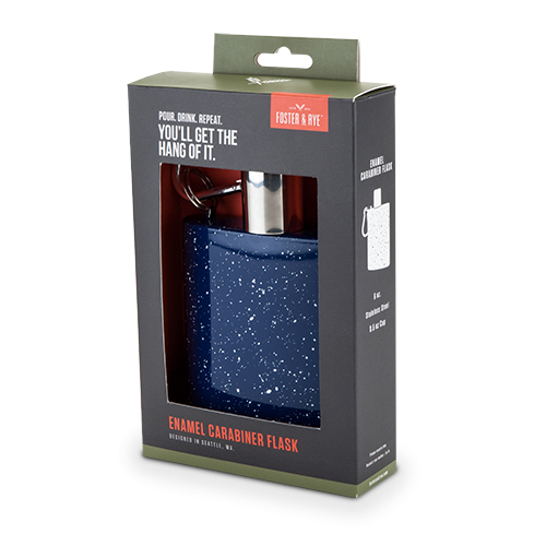 Foster & Rye: Enamel Carabiner Flask - Blue image