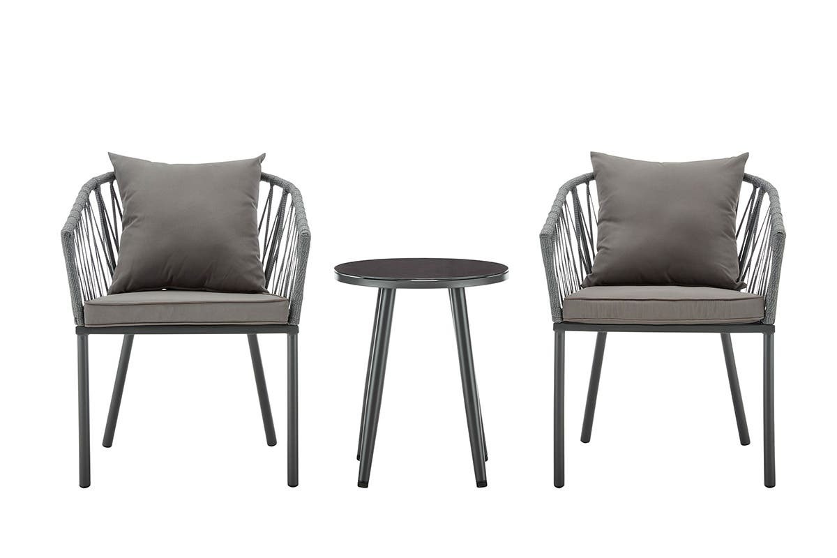 Buy Shangri-La Napier Rope Detailed 3 Piece Outdoor Furniture Table