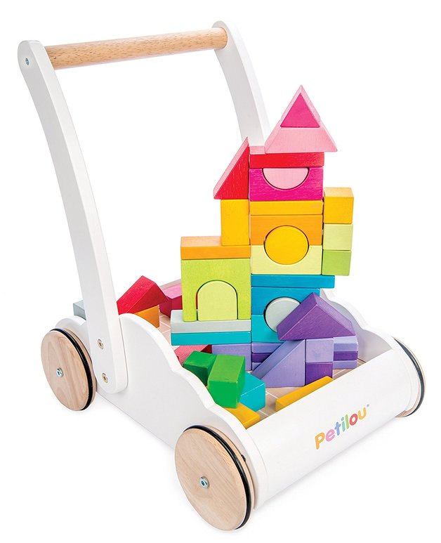 wooden baby walker with blocks australia